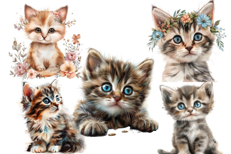 cute little cat clipart