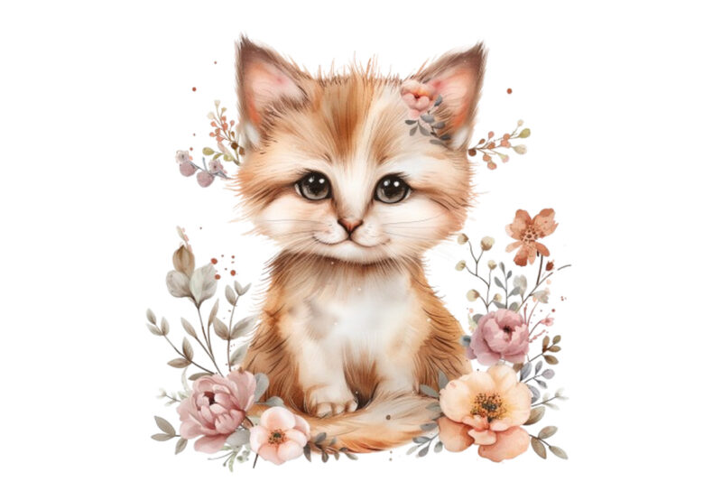 cute little cat clipart