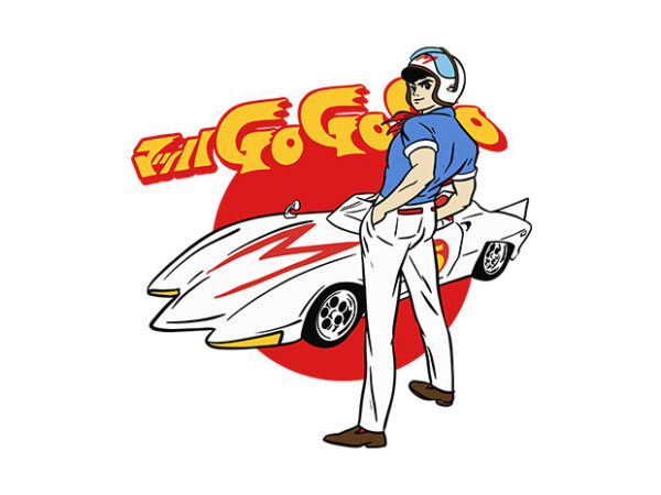 Go speed racer t shirt design template