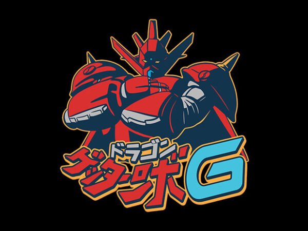 Getter robo g t shirt design template