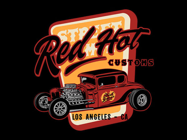 Red hot customs t shirt design online