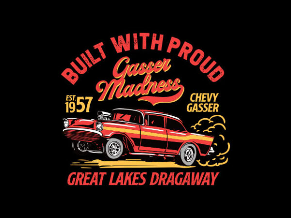 Gasser madness t shirt design template