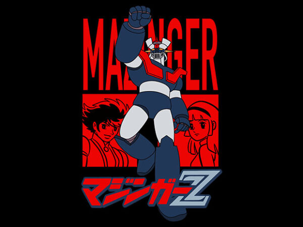 Mazinger fist t shirt designs for sale