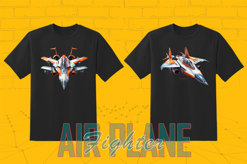 20 Retro Fighter Plane T-shirt Illustration Clipart Bundle for Trendy T-Shirt Designs