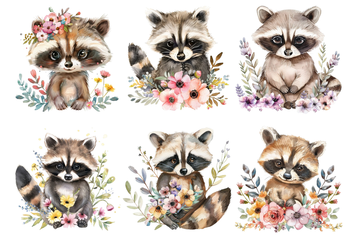 watercolour cute baby panda with flowers - Buy t-shirt designs