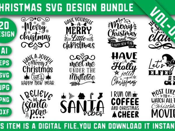 Christmas svg bundle, merry christmas cut files bundle, christmas cricut cut files, christmas t-shirt bundle, christmas shirt design bundle