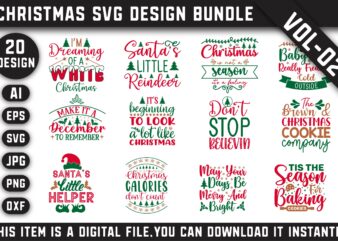 Christmas SVG bundle, Merry Christmas cut files bundle, Christmas Cricut cut files, Christmas t-shirt bundle, Christmas shirt design bundle