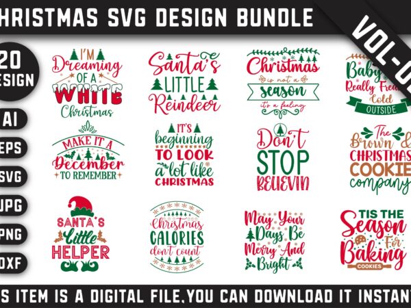 Christmas svg bundle, merry christmas cut files bundle, christmas cricut cut files, christmas t-shirt bundle, christmas shirt design bundle