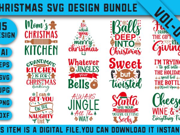 Christmas svg bundle, merry christmas cut files bundle, christmas cricut cut files, christmas t-shirt bundle, christmas shirt design bundle