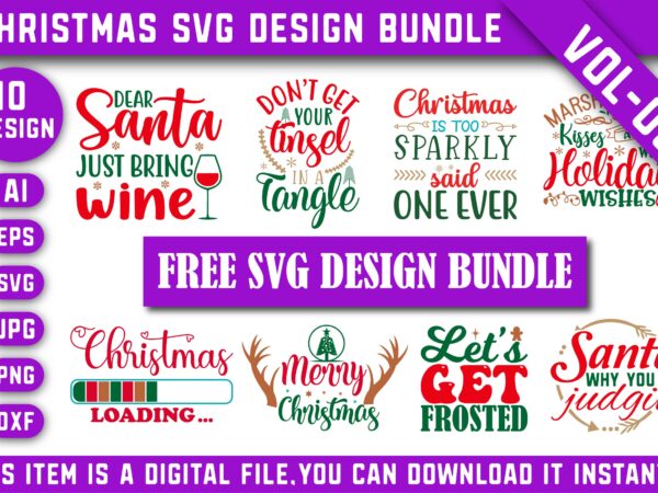 Christmas svg bundle, merry christmas cut files bundle, christmas cricut cut files, christmas t-shirt bundle, christmas shirt design bundle