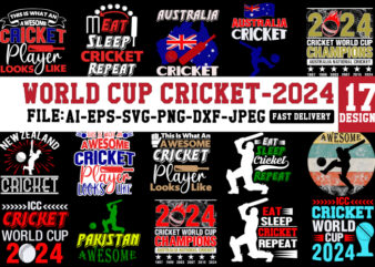 World Cup Cricket T-shirt Bundle, World Cup Cricket 2024