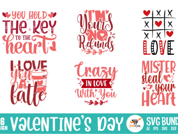 Valentines day svg bundle, be my valentine vector, cute heart vector, funny valentines design, happy valentine shirt print template