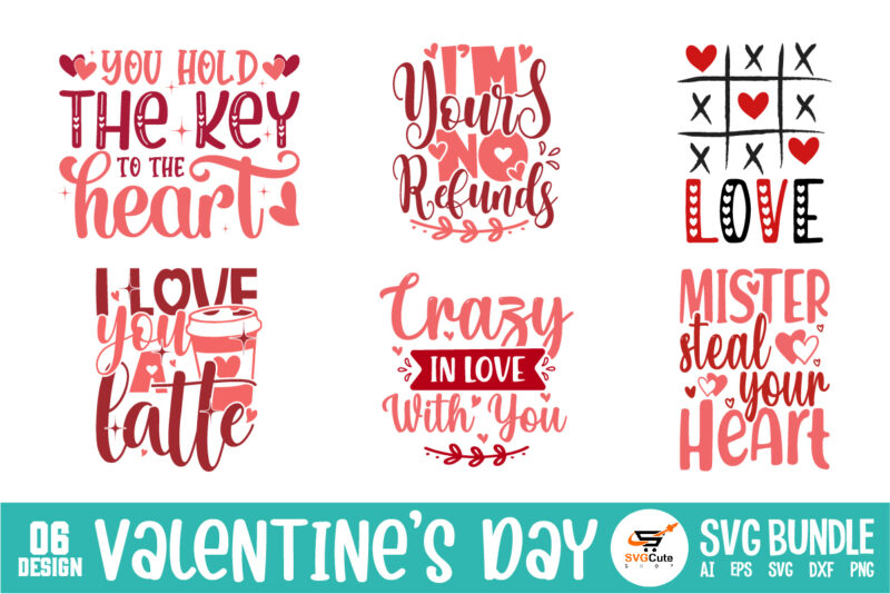 Valentines Day SVG Bundle, be my valentine vector, cute heart vector, funny valentines design, happy valentine shirt print template