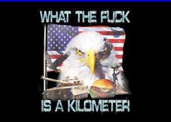 WTF What The Fck Is A Kilometer Eagle PNG, Eagle 4th Of July PNG t shirt design for sale