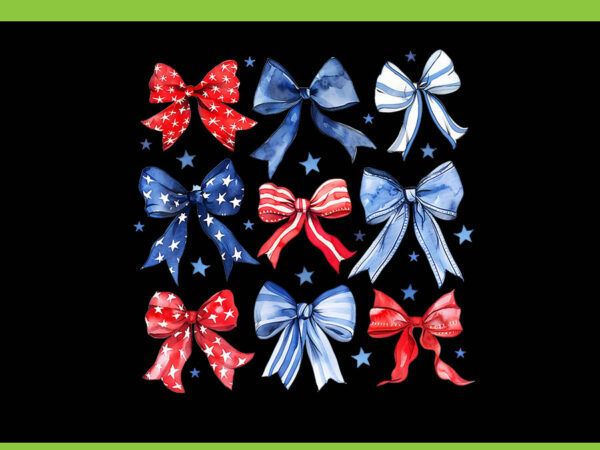 Coquette american png, coquette bows 4th of july png, popsicle bows patriotic png t shirt vector file