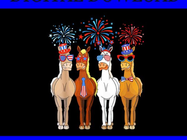 Horse 4th of july usa patriotic png, horse flag usa png graphic t shirt