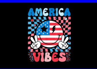 Groovy America Vibes PNG, America Vibes 4th Of July PNG