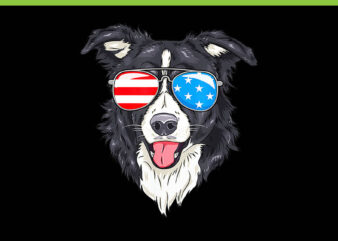 Border Collie Patriotic Dog 4th Of July PNG, Border Collie 4TH Of July PNG t shirt template