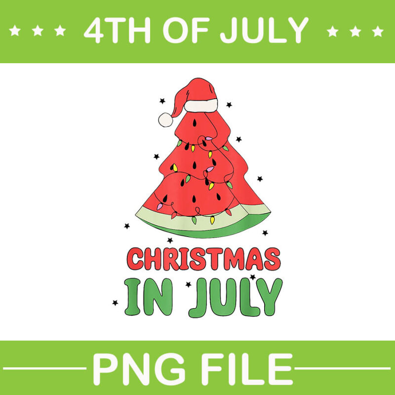 Christmas In July PNG, Watermelon Tree Summer PNG, Christmas In July Watermelon PNG