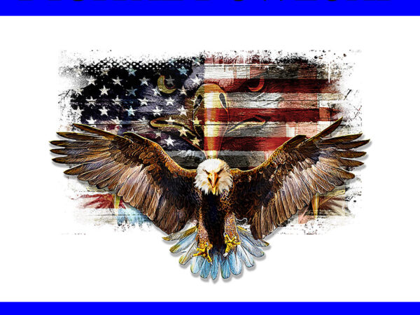 Bald eagle 4th of july png, flag eagle patriotic png t shirt template