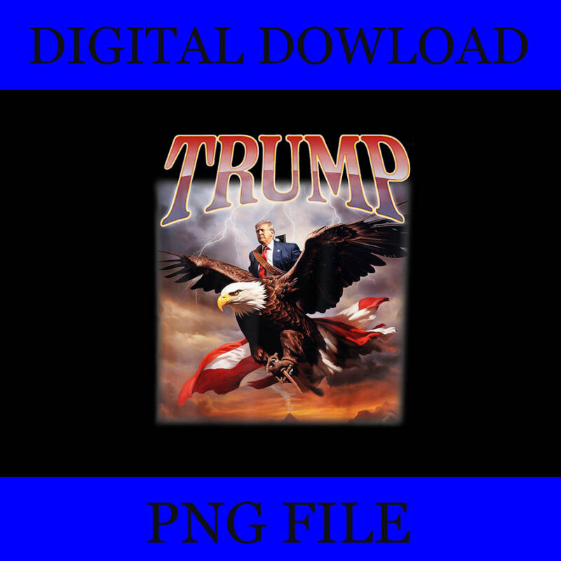 Trump Eagle USA President 2024 Take America Back PNG, Trump 4th Of July PNG