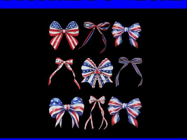 Coquette bow patriotic 4th of july png t shirt vector file