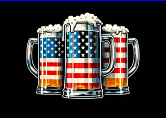 Beer American Flag PNG, Beer 4th Of July PNG