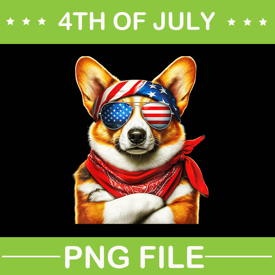 Corgi Patriotic PNG, Corgi 4TH Of July PNG - Buy t-shirt designs