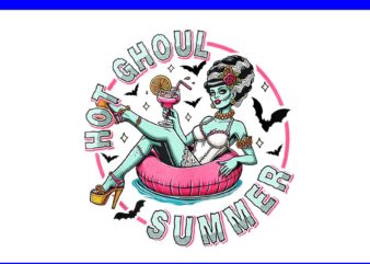 Hot Ghoul Summer PNG, Hot Ghoul Beach Summer Haloween PNG graphic t shirt