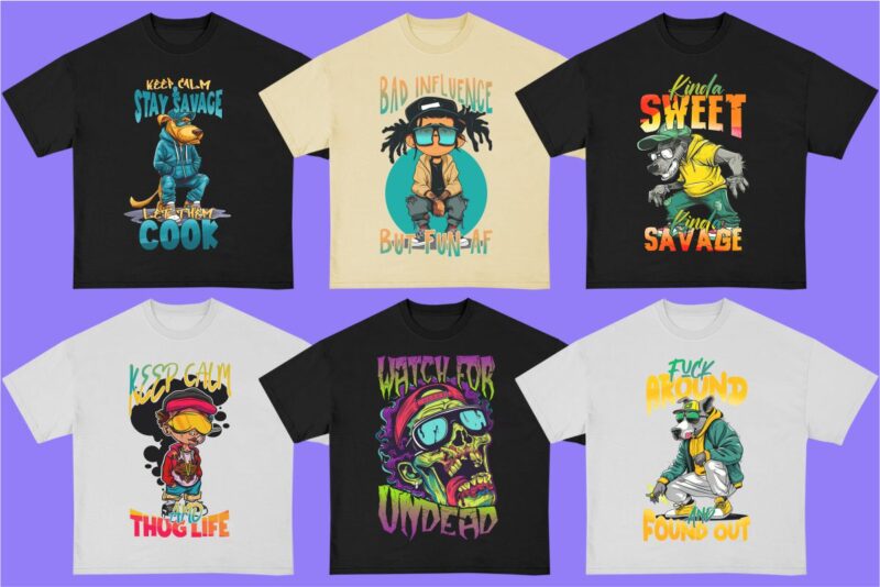 90s Bootleg PNG T-shirt Designs Bundle | Urban streetwear, animals bootleg and youth culture graphic t shirt