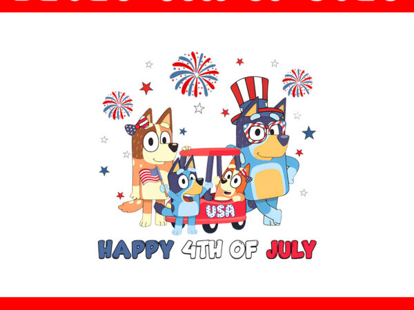 Bluey happy 4th of july est 1776 png t shirt template