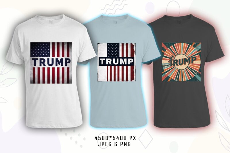 Donald Trump t-shirt design bundle with 20 png & jpeg designs – download instantly Donald Trump T-shirt Design Illustration T-shirt Clip