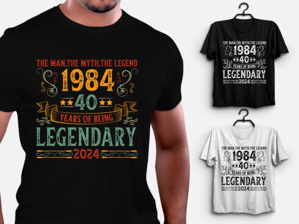 40 years of being legendary 1984 t-shirt design