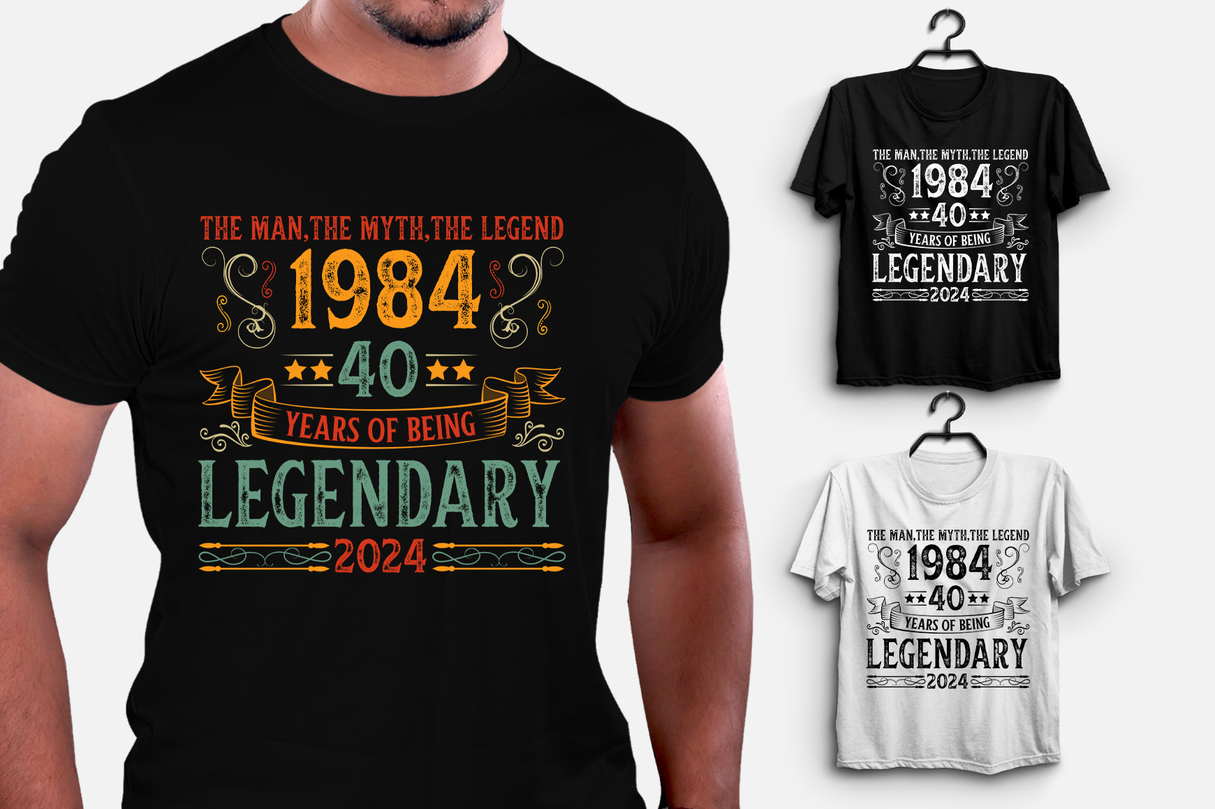 40 Years Of Being Legendary 1984 T-Shirt Design - Buy t-shirt designs