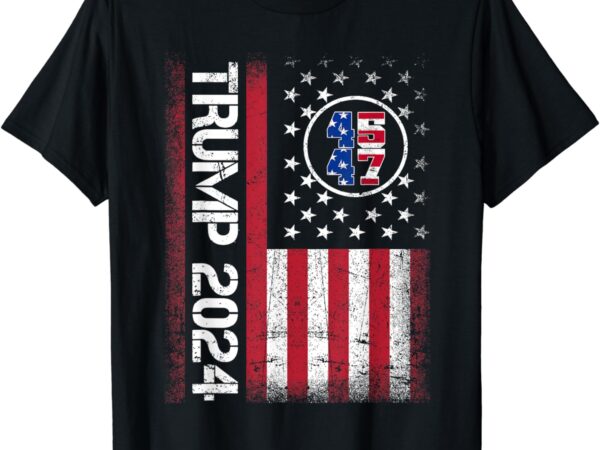 45 47 we the people 2024 stand with american flag men women t-shirt