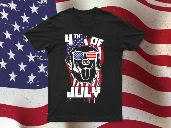 4th of july dog edition | funny dog independence day t-shirt design for sale | easy to use | all files.