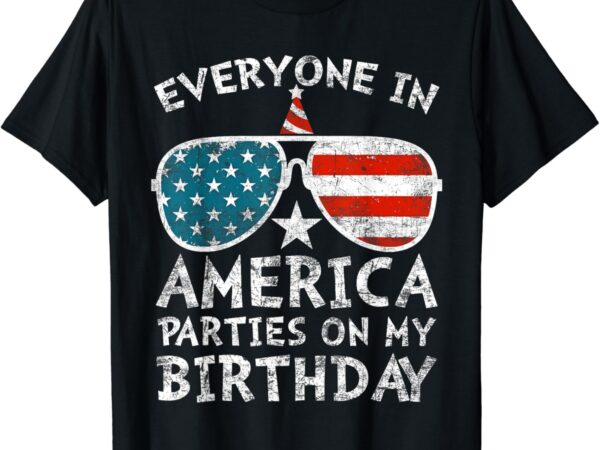 4th of july birthday party boy girl fourth of july t-shirt
