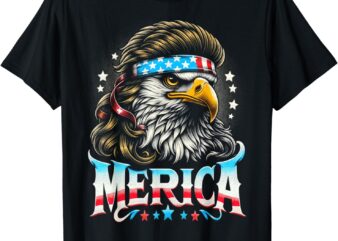 4th of July Patriotic Funny Eagle July 4th USA Merica T-Shirt