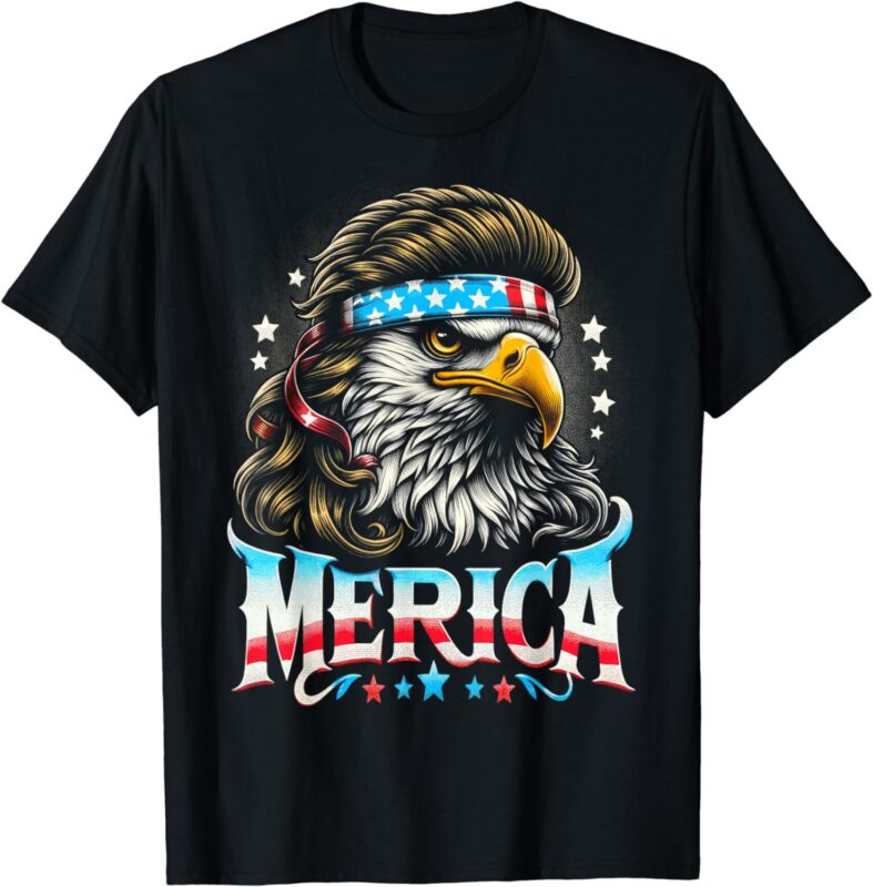 4th of July Patriotic Funny Eagle July 4th USA Merica T-Shirt