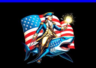 Washington Riding Shark png, Washington July 4th American Flag Sharks PNG, Shark 4th Of July PNG t shirt design for sale