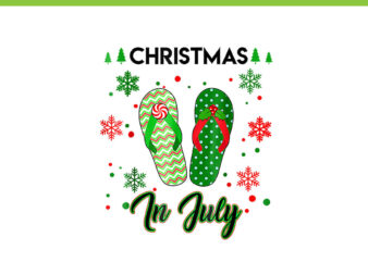 Christmas In July PNG, Christmas In July Watermelon PNG, Christmas In July Flip Flops PNG