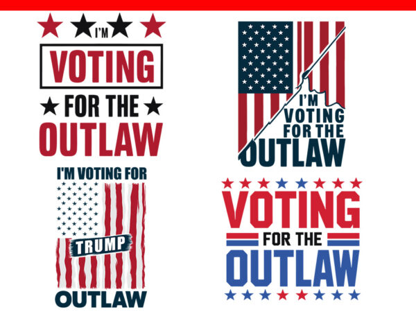 I’m voting for the outlaw trump svg t shirt design for sale