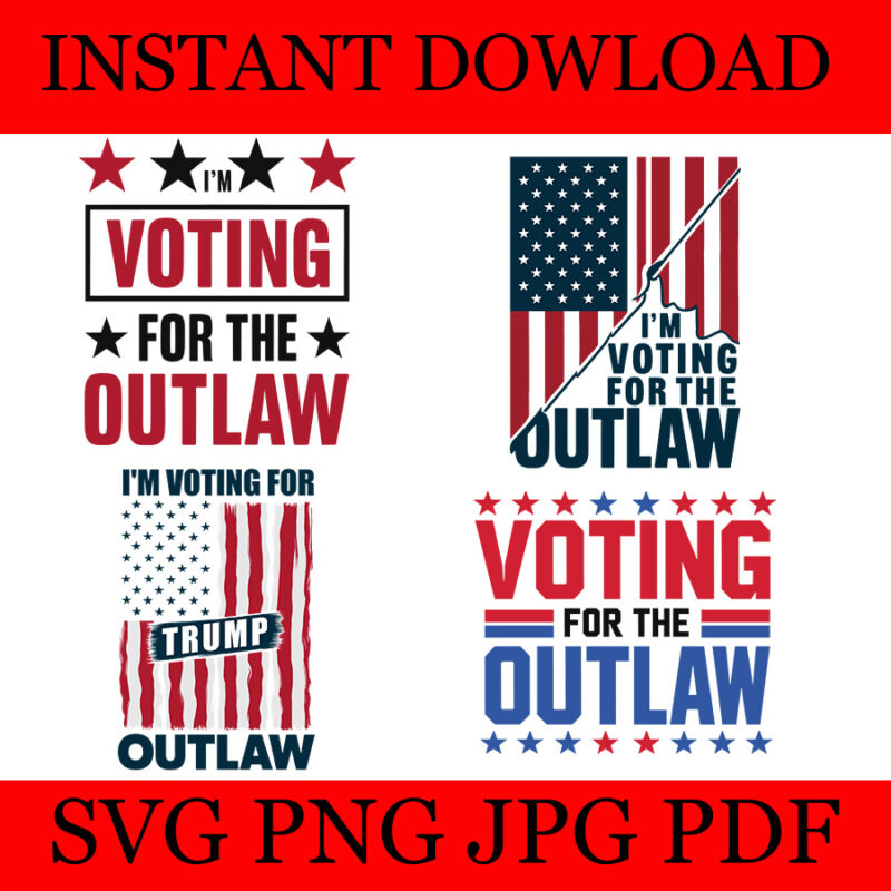 I’m Voting For The Outlaw Trump SVG