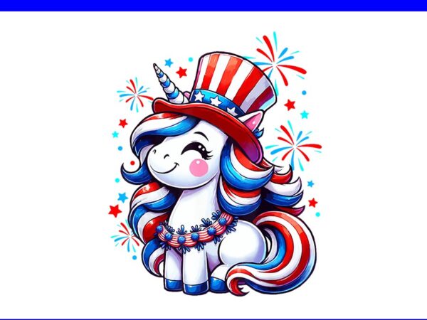 Unicorn 4th of july png, unicorn patriotic png t shirt vector graphic