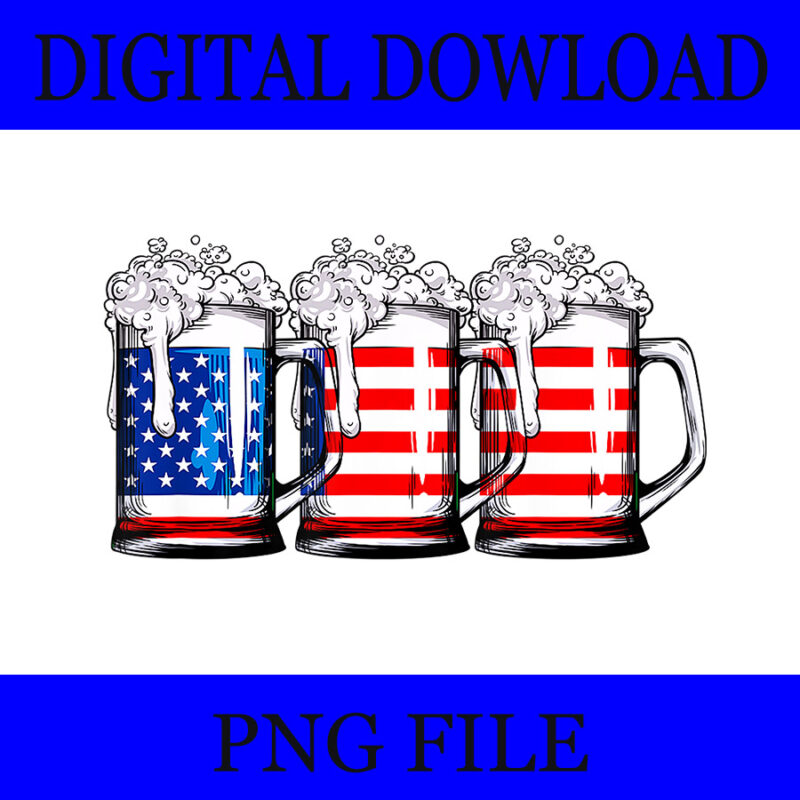 Beer 4th Of July PNG, Beer American Flag Drinking PNG