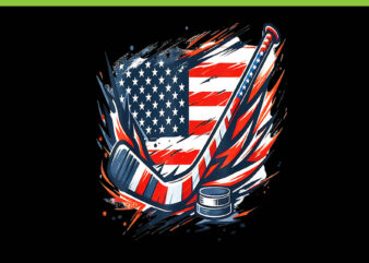 Ice Hockey 4th of July PNG, Hockey Independence Day PNG, t shirt design for sale