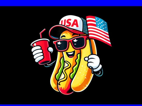 4th of july hotdog patriotic usa flag png, hotdog 4th of july png, hot dog flag png