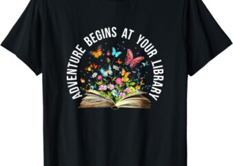 Adventure Begins At Your Library Summer Reading 2024 T-Shirt
