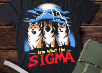 LT-P2 Funny Erm The Sigma Ironic Meme Quote Akitas Dog t shirt vector graphic