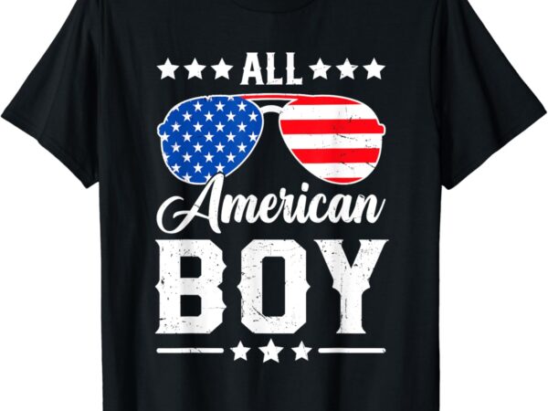 All american boy 4th of july funny patriotic usa matching t-shirt